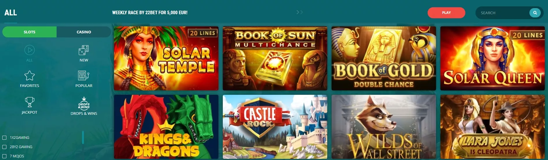 22bet casino​ TOC 9