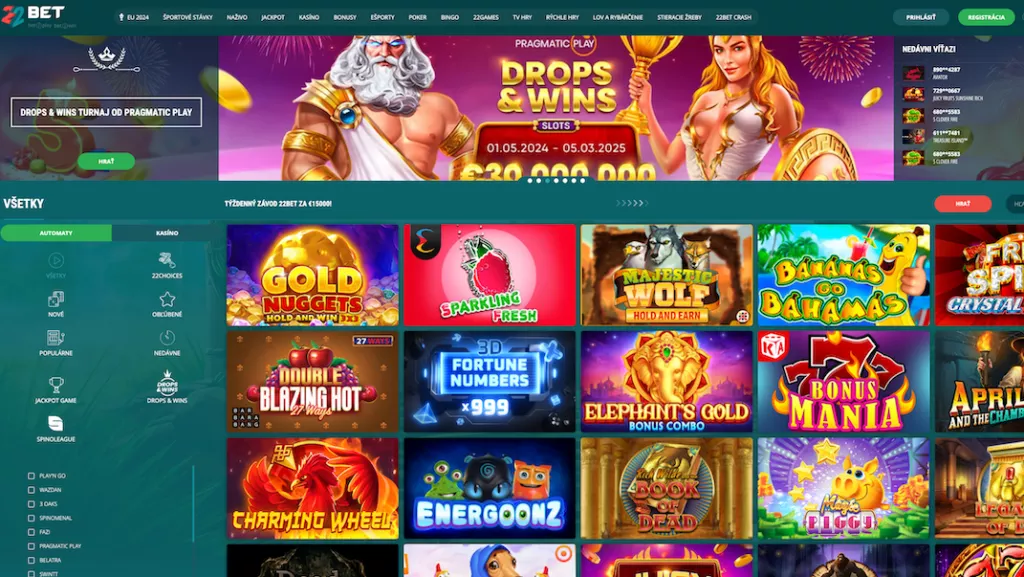 22bet kasíno TOC 1