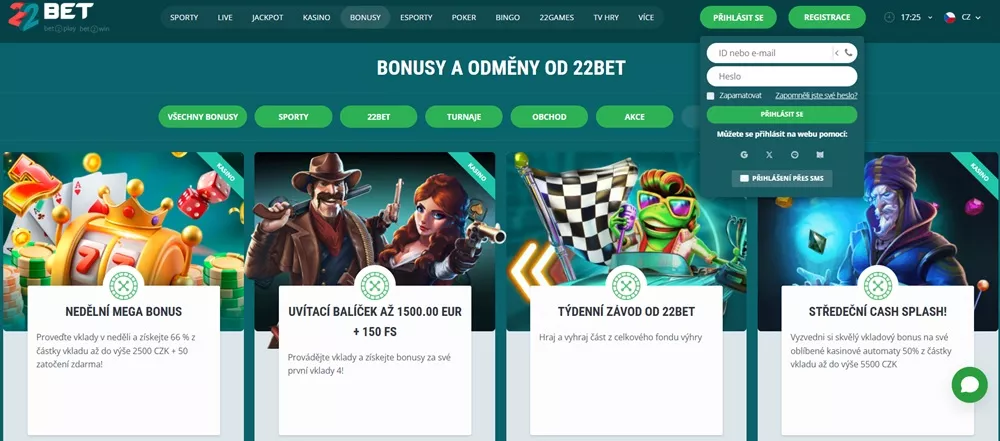 22bet kasino TOC 6