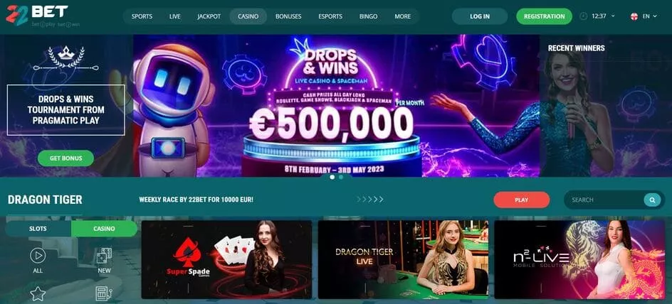 22bet sázení TOC 8